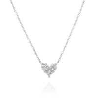 שרשרת לב שלושה יהלומים גדול