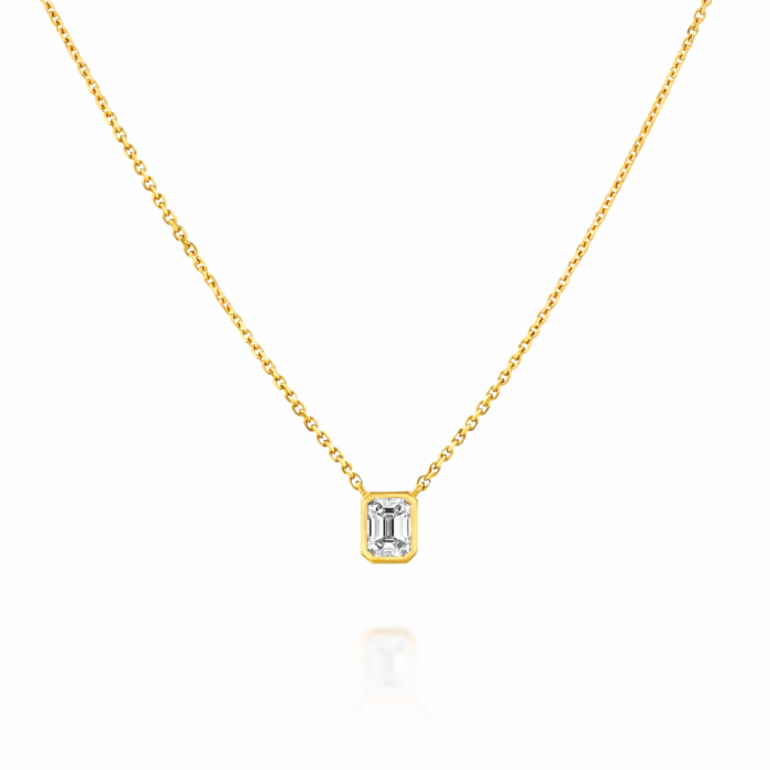 שרשרת "אמיליה" בזל יהלום מלבני מעבדה