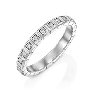 טבעת איטרנטי יהלומי מעבדה "מדיסון"