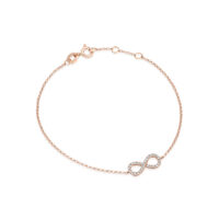 צמיד זהב עם יהלומים אינפיניטי "אמילי"