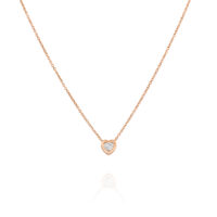 שרשרת לב זהב בעיצוב סוליטר מתנה לט״ו באב, מתנה רומנטית, רעיונות למתנה רומטית