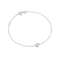 צמיד לב זהב בעיצוב לב