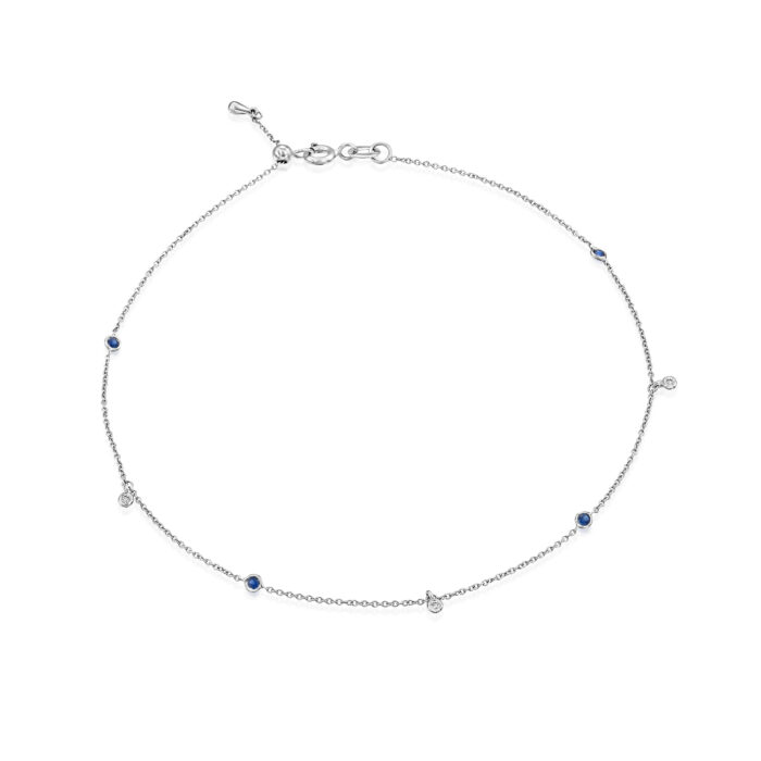 צמיד "מאלין" ספיר ויהלומים