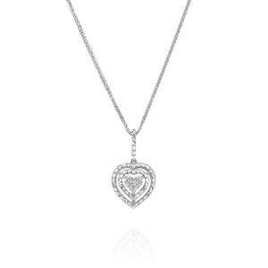 שרשרת זהב לב כפול "אילוז'ן"