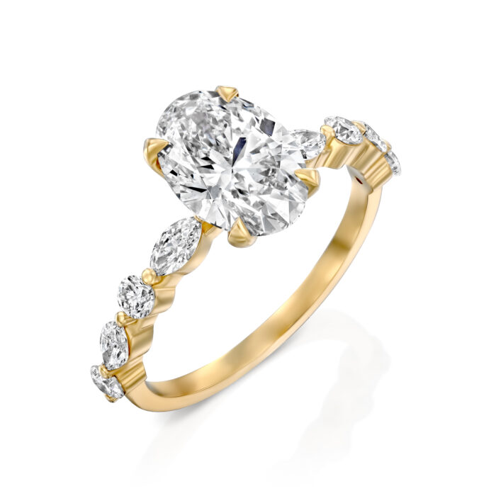 טבעת אירוסין אובל יהלומי "נלי"