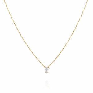 שרשרת סוליטר מרקיזה יהלום מעבדה "ליידי"