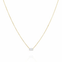 שרשרת סוליטר מרקיזה לצד יהלום מעבדה "אליסיה"