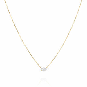 שרשרת סוליטר מרקיזה לצד יהלום מעבדה "אליסיה"