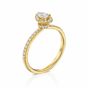 טבעת "מריאל" טיפה הילה נסתרת