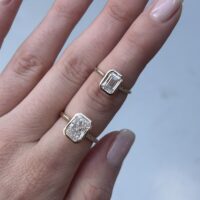 טבעת סוליטר בזל יהלום מעבדה "מייקל"