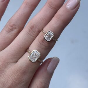 טבעת סוליטר בזל יהלום מעבדה "מייקל"