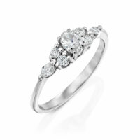 טבעת אירוסין אובל עגולות ומרקיזות "אייס"