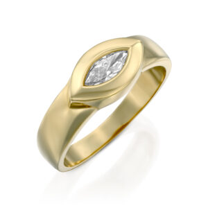 טבעת יהלום מעבדה מרקיזה "קווין"