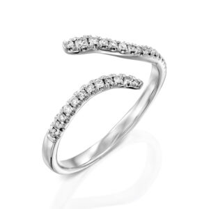 טבעת "סנייק" ספירלה יהלומים