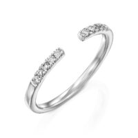 טבעת "מלני" פתוחה יהלומים