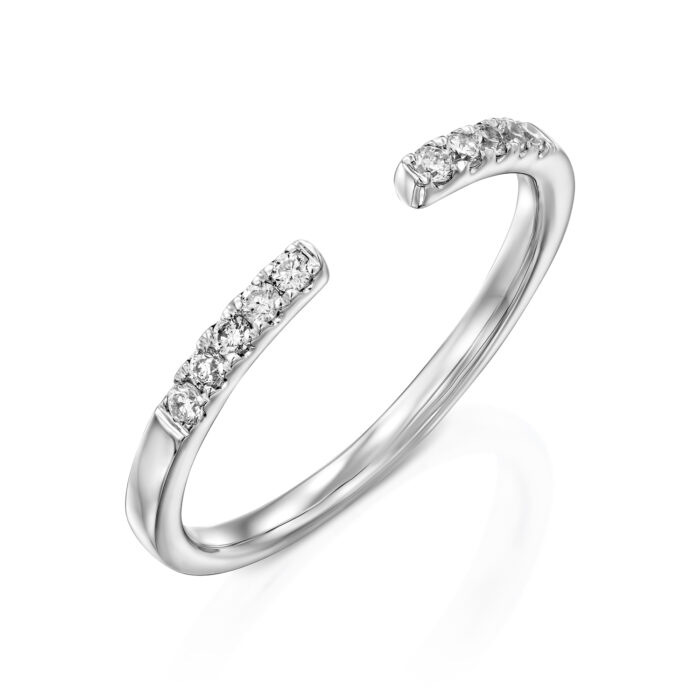 טבעת "מלני" פתוחה יהלומים