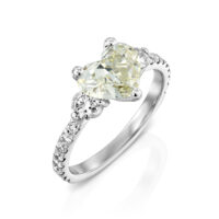 טבעת אירוסין יהלום לב צהוב "ניבר"