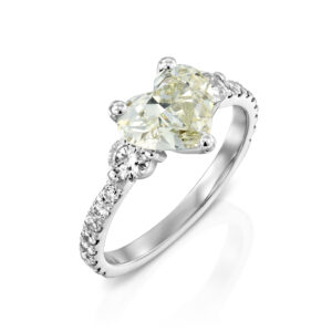 טבעת אירוסין יהלום לב צהוב "ניבר"