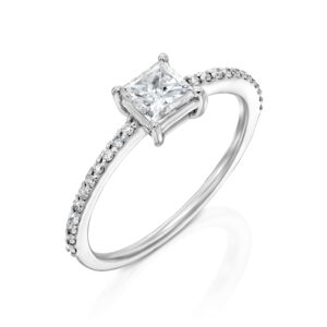 טבעת אירוסין פרינסס יהלומי מעבדה "רנה"