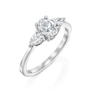 טבעת אירוסין יהלום מעבדה אובל "סשה"