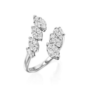 טבעת יהלומים פתוחה "לירי"