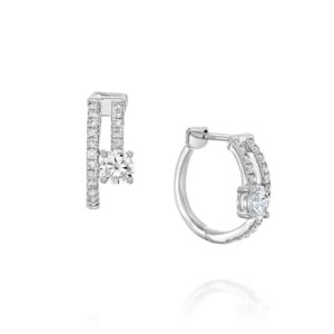 עגילי יהלומים חישוק "גאיה"