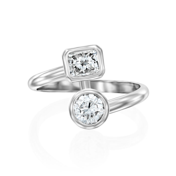 טבעת פתוחה עגול רדיאנט "אמסטרדם"