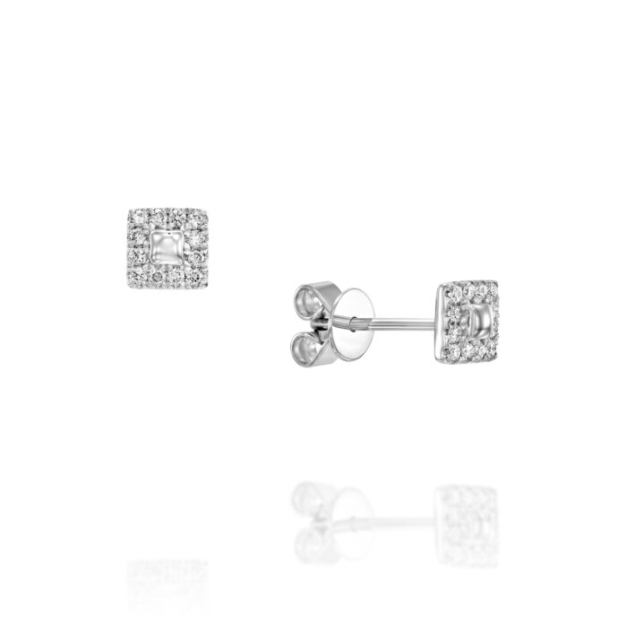 עגילי יהלומים "סקוור"