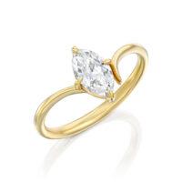 טבעת אירוסין ״אניטה״ סוליטר מרקיזה