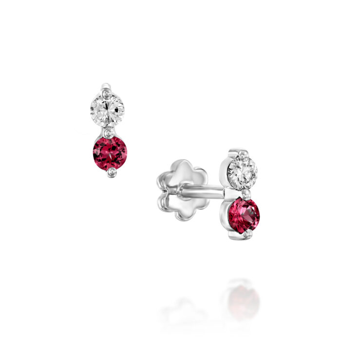 עגילי רובי ויהלומים "ריצ'רד"