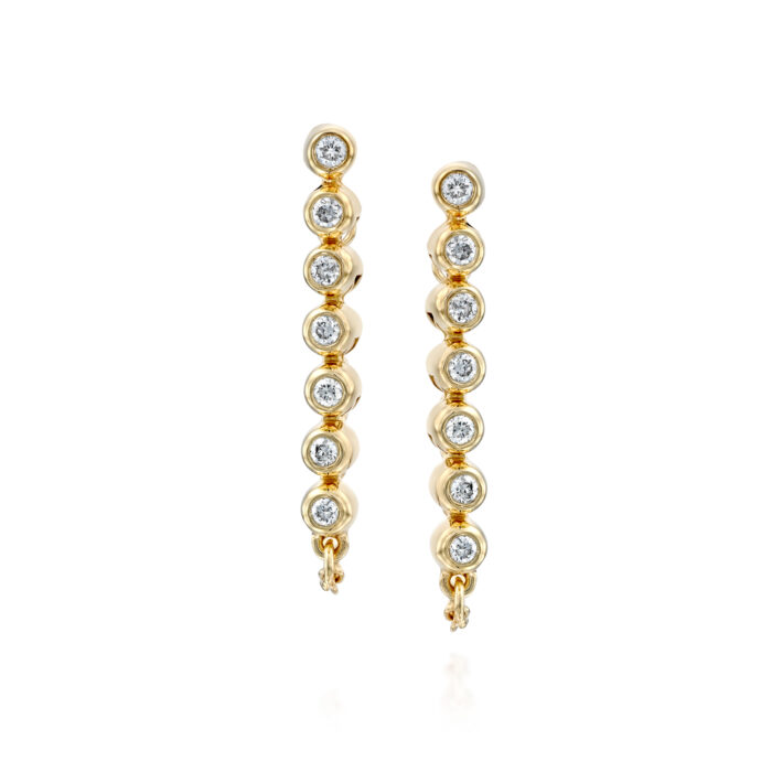 עגילי יהלומים נופלים בזל