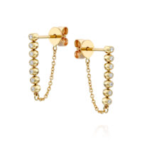 עגילי יהלומים נופלים בזל