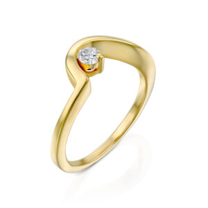 טבעת אירוסין סוליטר עגול ״לייסי״