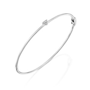 צמיד בנגל לב שלושה יהלומים ״אליאן״