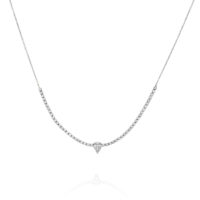 שרשרת יהלומים חצי קולייר טיפה ״טורי״