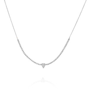 שרשרת יהלומים חצי קולייר טיפה ״טורי״