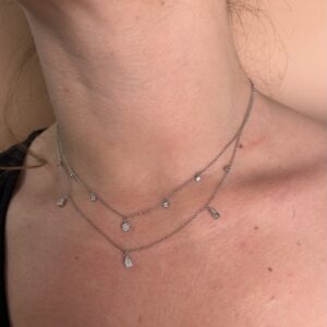 שרשרת יהלומים טיפה "היילי"