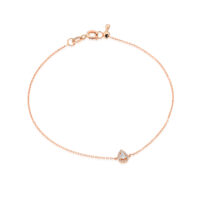 צמיד יהלומים טיפה ״ולנטינו״ רוז גולד