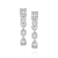 עגילי יהלומים "צורות"