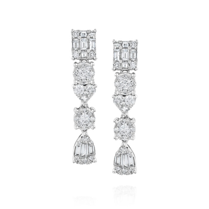 עגילי יהלומים "צורות"