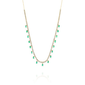 שרשרת יהלומים ואמרלדים ״אילת״