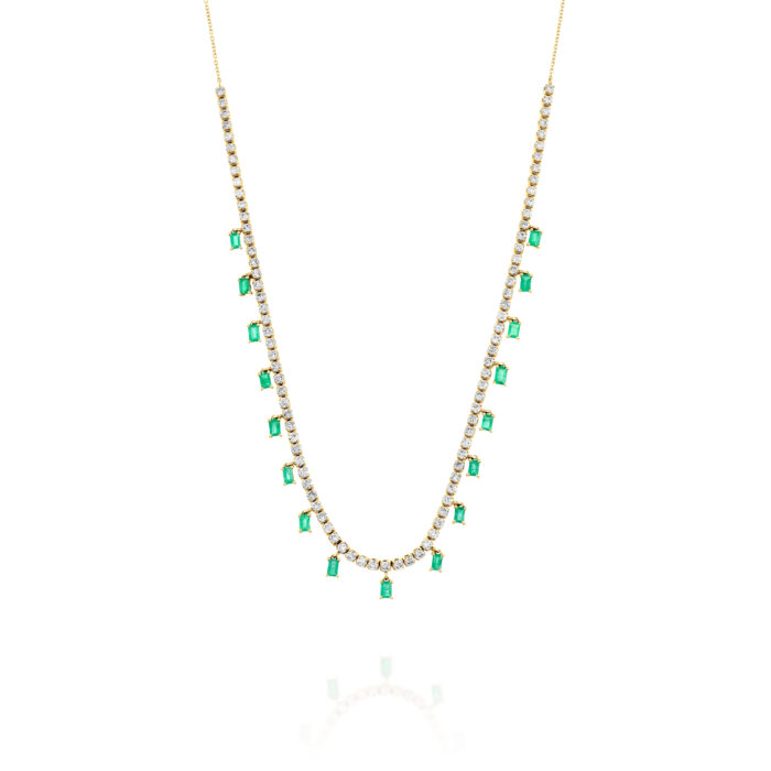 שרשרת יהלומים ואמרלדים ״אילת״