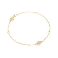 צמיד חמסה ועין יהלומים "רינה"