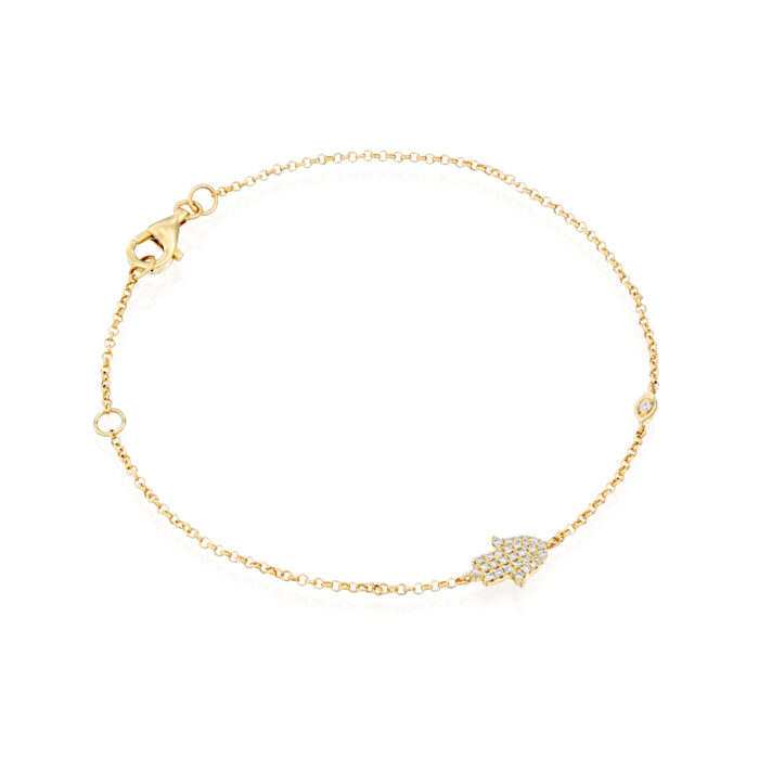 צמיד חמסה ועין יהלומים "רינה"