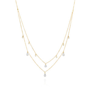 שרשרת כפולה יהלומים "היילי"