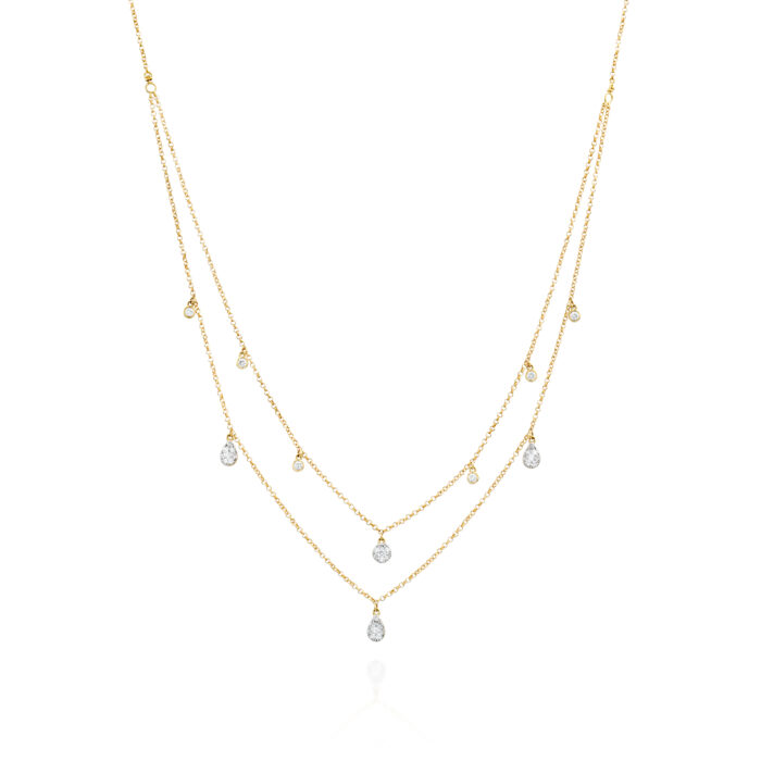 שרשרת כפולה יהלומים "היילי"