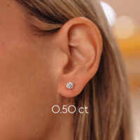 עגילי יהלום מעבדה ״מילאן״