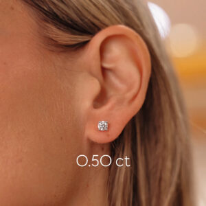 עגילי יהלום מעבדה ״מילאן״