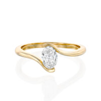 טבעת אירוסין יהלום אובל ״נטע״