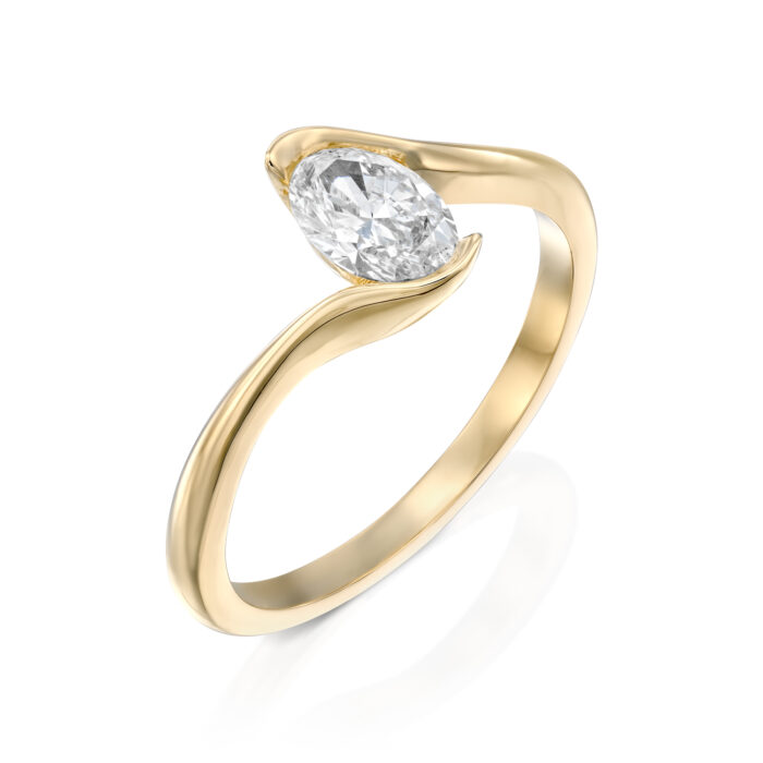 טבעת אירוסין יהלום אובל ״נטע״